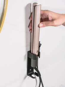 Black Space Aluminum Bathroom Storage Rack For Hair Curling Irons/Straighteners, Grey 1pc Bathroom Accessories - Black - View 5