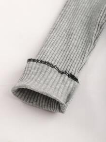 Toddler Girls Cartoon Graphic Bow Front Tee - Grey - View 5