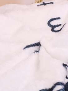 嬰兒女寶寶字母圖案紀念毯配套2件配件,新生兒攝影必備