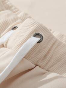 Manfinity Men Cartoon Graphic Sweatshirt With Joggers - Apricot - View 5