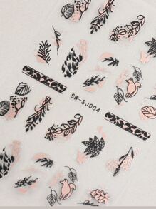 FULL BEAUTY 2張葉子圖案美甲貼紙 - 彩色 - 查看 4