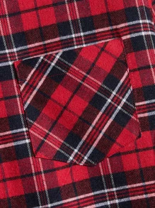 GENTILAND Loose Fit Men's Tartan Button-Front Pocket Shirt - Multicolor - View 2