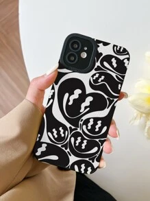 卡通臉手機殼 - 黑與白 - 查看 4