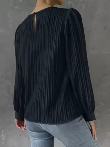 SHEIN Privé 燈籠袖素色襯衫