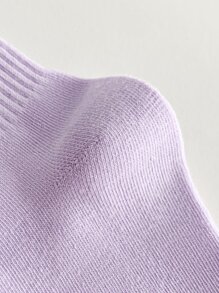 5 pares Calcetines de tripulación con bordado de mariposa - Multicolor - Ver 5