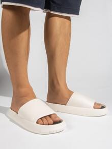 Men Single Band Slides - White - View 3