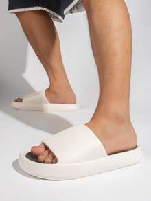 Men Single Band Slides - White - View 4