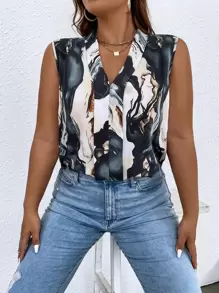 Breezaya Plus Graphic Print Blouse - Multicolor - View 3