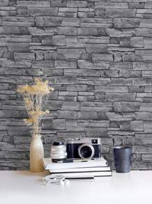 1pc 3d Realistic Bricks And Stones Wallpaper Home Decoration Sticker Peel And Stick Self-Adhesive Paper For Cabinets, Tables, Chairs And Room Background,Renovation Stickers Peel Wall Panels,Wall Paper, Wallpapers,Spring Decoration Items Refresh Your Home,Rama Decoration Stickers - Multicolor - View 2