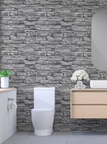 1pc 3d Realistic Bricks And Stones Wallpaper Home Decoration Sticker Peel And Stick Self-Adhesive Paper For Cabinets, Tables, Chairs And Room Background,Renovation Stickers Peel Wall Panels,Wall Paper, Wallpapers,Spring Decoration Items Refresh Your Home,Rama Decoration Stickers - Multicolor - View 4