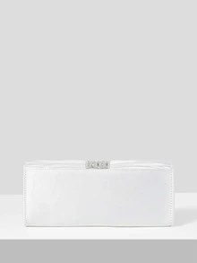 SHEIN Belle Rhinestone Detail Ruched Bag