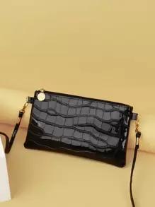 Crocodile Embossed Crossbody Bag