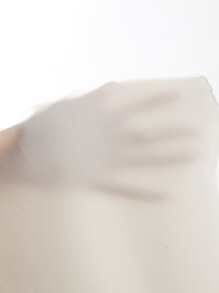 CottageSlumber Floral Print Lettuce Trim Bow Front PJ Set / Pajama Set White Set - White - View 7