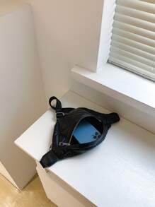 Quilted Fanny Pack - Black - View 5
