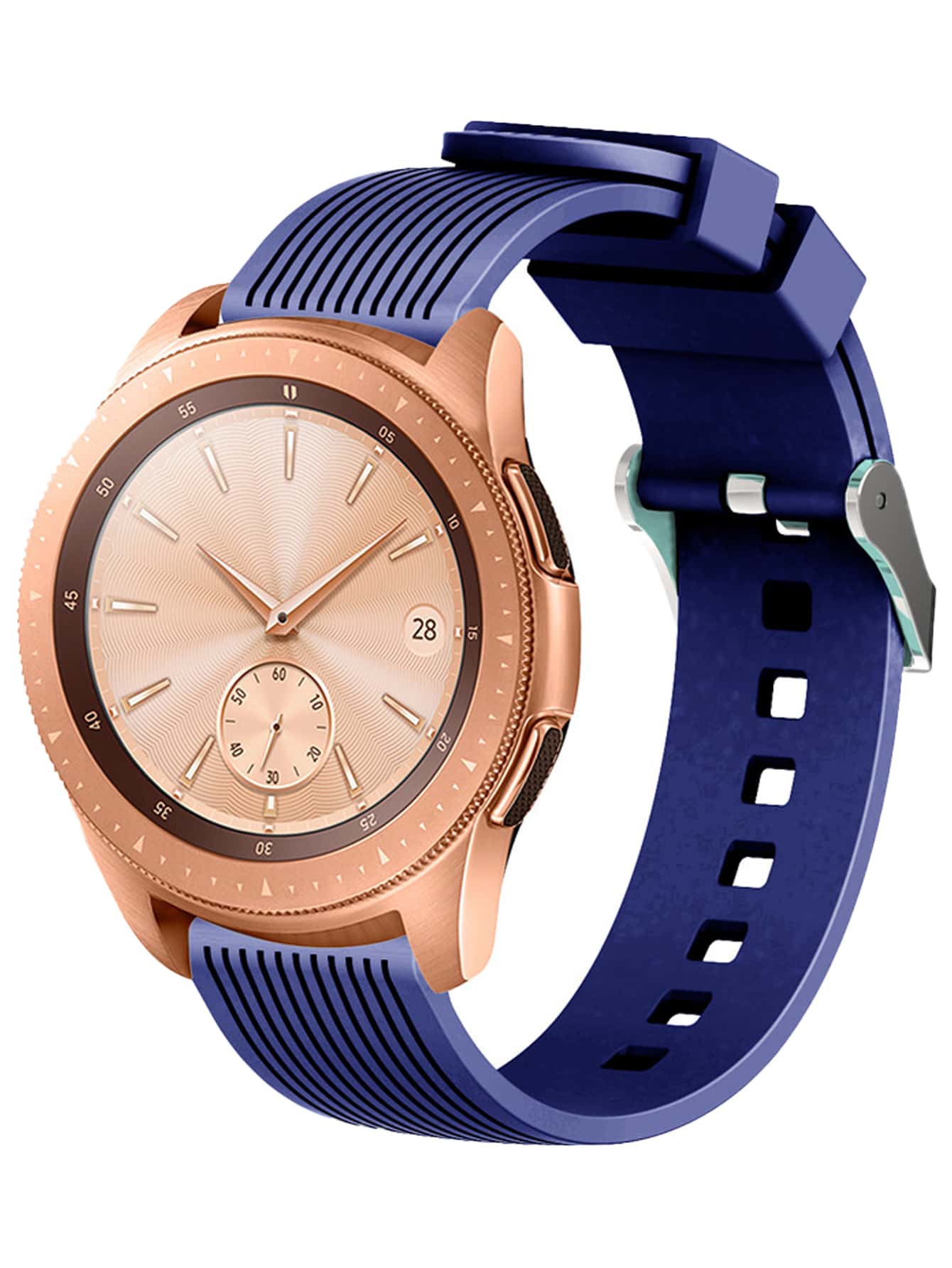 1 pieza Correa de reloj de silicona 20 mm de ancho - Azul - Ver 1