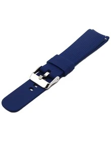 1 pieza Correa de reloj de silicona 20 mm de ancho - Azul - Ver 3