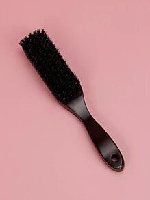 Cepillo de barba de madera para limpiar y dar estilo a la barba, cepillo retro con cabeza de aceite, peina y suaviza el cabello, mango largo marrón, dientes finos, no se cae, portátil, lavable, duradero y suave - Marrón - Ver 1