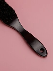 Cepillo de barba de madera para limpiar y dar estilo a la barba, cepillo retro con cabeza de aceite, peina y suaviza el cabello, mango largo marrón, dientes finos, no se cae, portátil, lavable, duradero y suave - Marrón - Ver 3