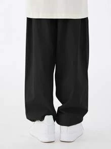 Pantalones casuales y sueltos para niño preadolescente con repelente de mosquitos para verano - Negro - Ver 2