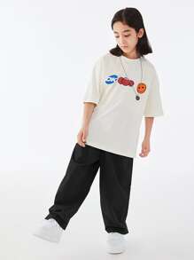 Pantalones casuales y sueltos para niño preadolescente con repelente de mosquitos para verano - Negro - Ver 4