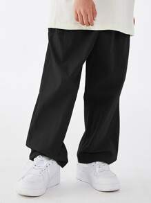 Pantalones casuales y sueltos para niño preadolescente con repelente de mosquitos para verano - Negro - Ver 7