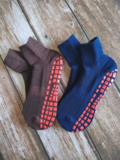 2雙男士防滑中筒襪