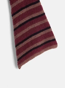 ROMWE Fairycore Striped Bell Sleeve Crop Sweater - Multicolor - View 3