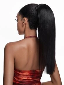 1 cái tóc giả buộc đuôi ngựa thẳng tự nhiên màu đen nguyên chất tóc người tóc giả buộc đuôi ngựa - Màu đen tự nhiên - Xem 5