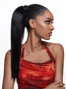 1 cái tóc giả buộc đuôi ngựa thẳng tự nhiên màu đen nguyên chất tóc người tóc giả buộc đuôi ngựa - Màu đen tự nhiên - Xem 6