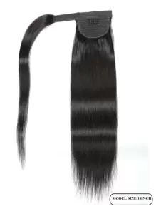 1 cái tóc giả buộc đuôi ngựa thẳng tự nhiên màu đen nguyên chất tóc người tóc giả buộc đuôi ngựa - Màu đen tự nhiên - Xem 8