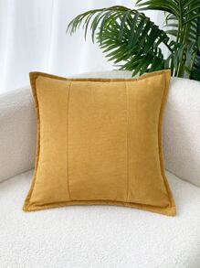 1 cái vỏ gối bằng vải nhung chắp vá hoặc vỏ gối thắt lưng - Màu vàng - Xem 2