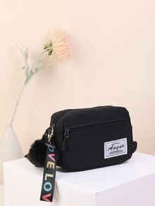 Túi đeo chéo trẻ em POM Pom Lá thư Có thể điều chỉnh được - màu đen - Xem 3