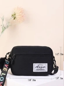 Túi đeo chéo trẻ em POM Pom Lá thư Có thể điều chỉnh được - màu đen - Xem 9