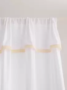 蕾絲邊單片窗簾 - 白色 - 查看 7