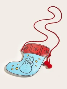 兒童聖誕襪設計異形包 - 藍色 - 查看 4