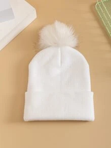 1pc Women's Baseball Cap With Leather Patch, Simple, Fashionable, Personalized Signature Headwear - White - View 2