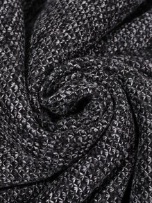 1pc Unisex Soft Plaid Scarf With Pocket, Windproof & Warm, Ideal For Daily Wear, Parties, Halloween, Etc. - Grey - View 4