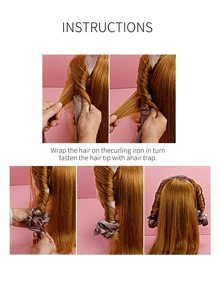 1 pieza Rulos & 2 piezas Coletero - Marrón - Ver 3