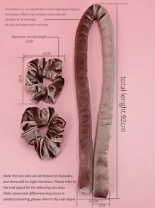 1 pieza Rulos & 2 piezas Coletero - Marrón - Ver 4