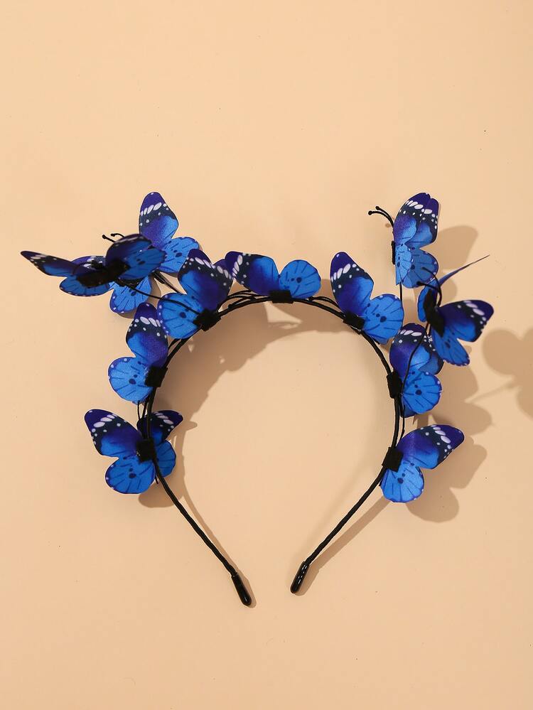 蝴蝶立體髮箍 - 彩色 - 查看 1