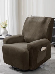 1 Set Home Decoration Lounge Massage Chair Cover And High Elasticity Sofa Cover For Full Coverage - Coffee Brown - View 2
