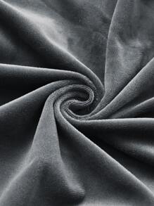 1pc/4pcs/6pcs Silver Fox Fleece Stretch Chair Covers, Soft Plush Dustproof Chair Protector Slipcover, Removable For Home, Bar, Restaurant - Grey - View 5