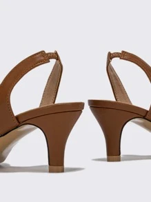 Giày cao gót mũi nhọn, quai hậu, họa tiết da rắn, gót nhọn. - Nhiều màu - Xem 8