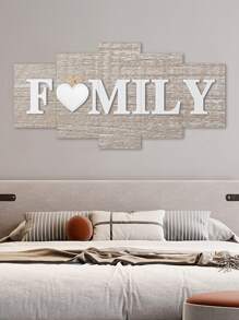 5 miếng dán tường hình trái tim & chữ cái - Nhiều màu - Xem 1