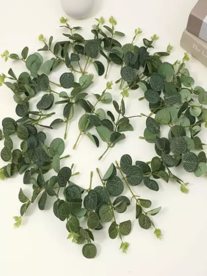 20 piezas de trébol de 4 hojas artificial/hojas de Navidad, adecuado para decoración del hogar, restaurante, sala de estar