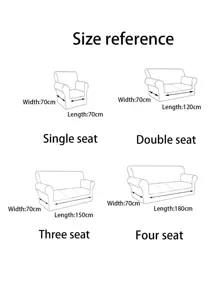 1pc Embroidery Detail Sofa Towel - Blue - View 2