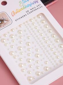 Party Joy 1張珍珠眼睛紋身貼紙 - 白色 - 查看 4