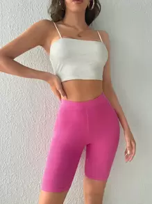 Muchica 補丁細節騎行褲 - 粉色 - 查看 5