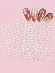 2sheets Cloud Pattern Nail Art Sticker Nail Stickers DIY