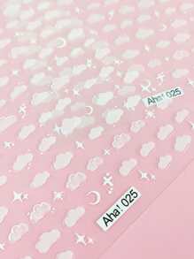2sheets Cloud Pattern Nail Art Sticker Nail Stickers DIY